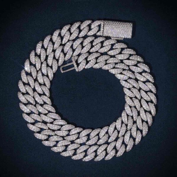 10MM Moissanite Prong Miami Cuban Link Chain
