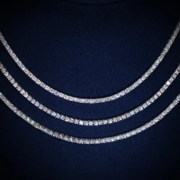 2MM Moissanite Tennis Chain 14K Gold - Image 3