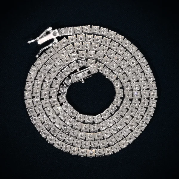 2MM Moissanite Tennis Chain 14K Gold - Image 2