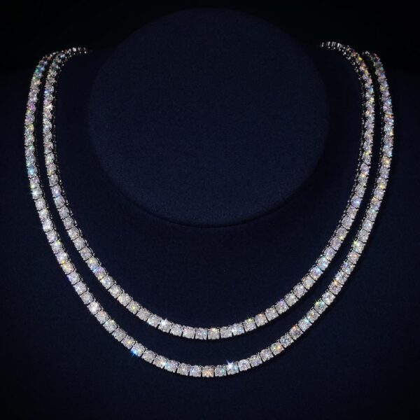 3MM Moissanite Tennis Chain 14K Gold - Image 3