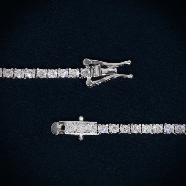 3MM Moissanite Tennis Chain 14K Gold - Image 2