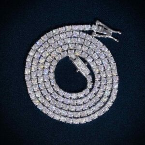 3MM Moissanite Tennis Chain 14K Gold