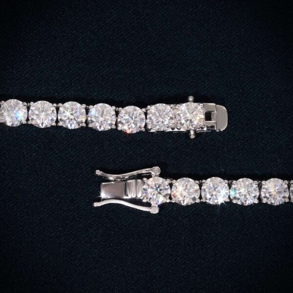 5MM Moissanite Tennis Chain 14K Gold - Image 3