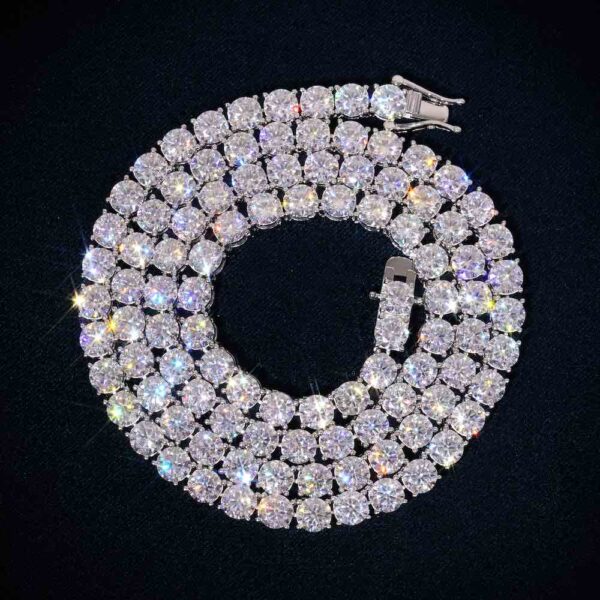 5MM Moissanite Tennis Chain 14K Gold - Image 2