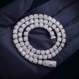 6MM VVS Clustered Tennis Chain 14K Gold