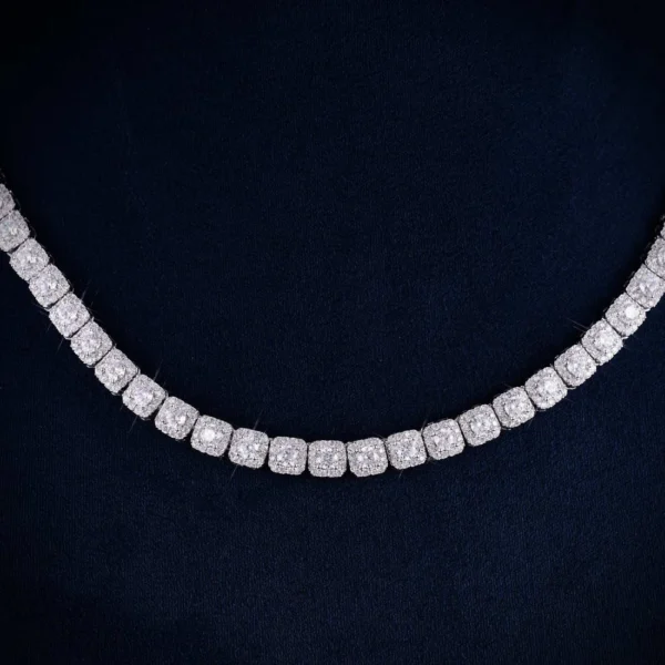 6MM VVS Clustered Tennis Chain 14K Gold - Image 3
