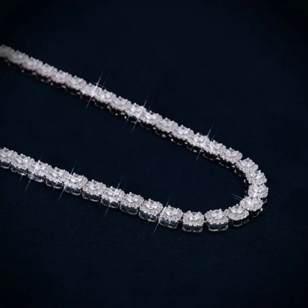 6MM VVS Clustered Tennis Chain 14K Gold - Image 2