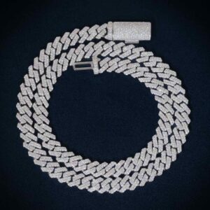 8MM Moissanite Prong Cuban Link Chain