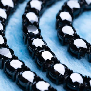 Black Moissanite Tennis Chain 14K Black Gold