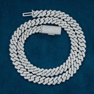 10MM Round Cut Moissanite Cuban Link Chain