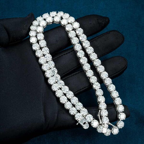 6MM Moissanite Tennis Chain 14K Gold - Image 3