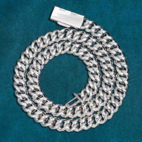10MM Halo Set Iced Out Cuban Link Chain 14K Gold - Image 3