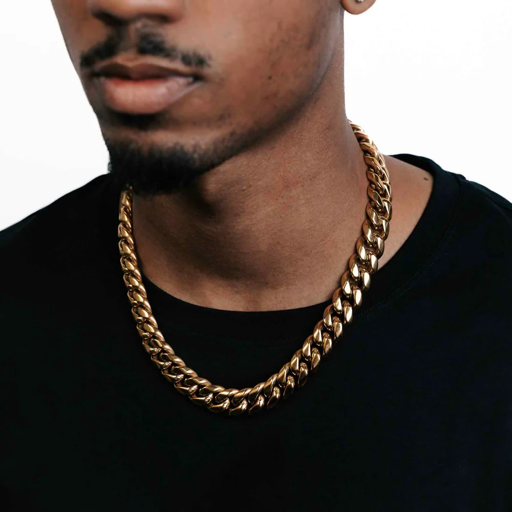 12MM Cuban Link Chain 14K Gold - Image 2