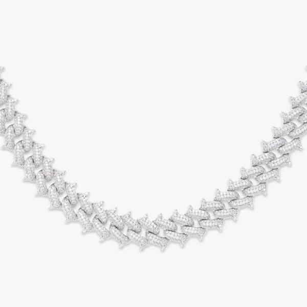 12MM Iced Out Spiked Cuban Link Chain