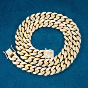12MM Miami Cuban Link Chain 14K Gold