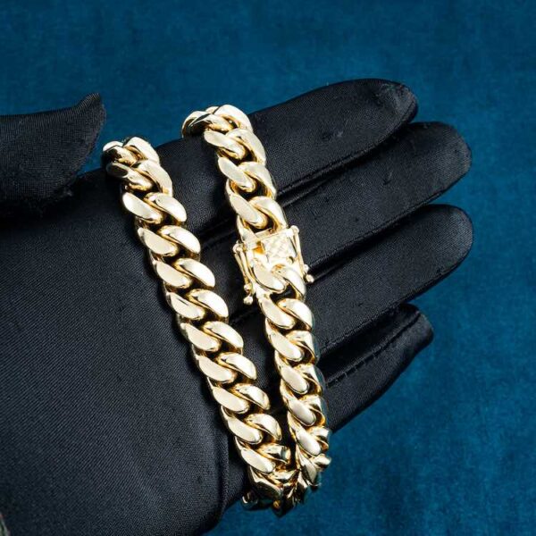 12MM Miami Cuban Link Chain 14K Gold - Image 3