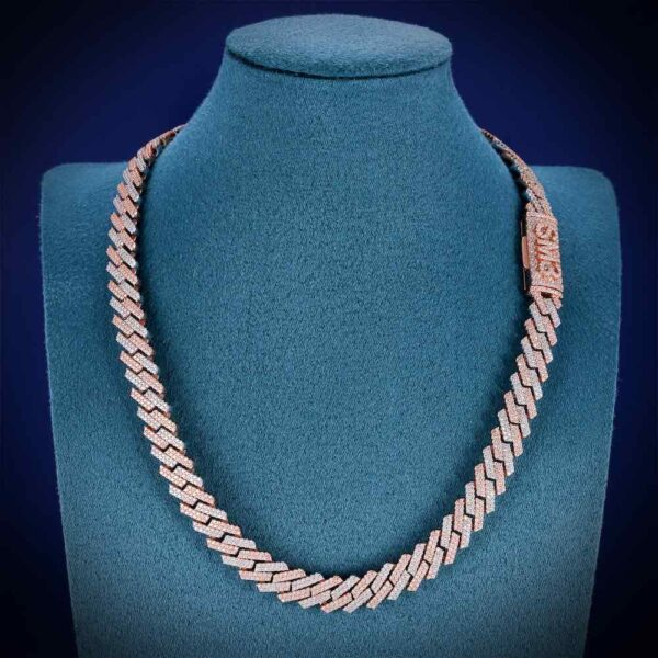 12MM Custom Clasp Two-Tone Cuban Link Chain 14K Gold - Image 3