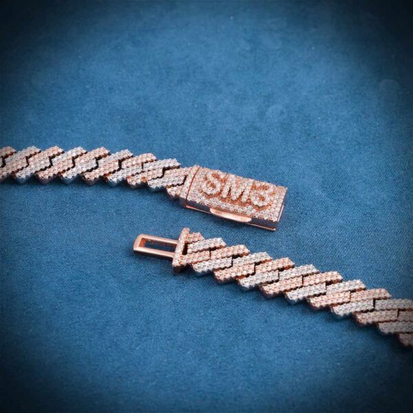 12MM Custom Clasp Two-Tone Cuban Link Chain 14K Gold - Image 2