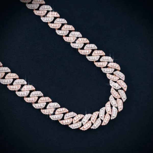 13MM Moissanite Two-Tone Miami Cuban Link Chain 14K Gold - Image 2