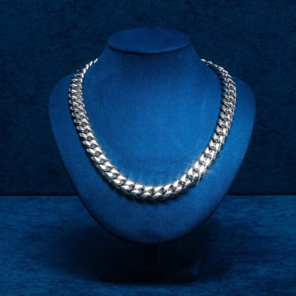 14MM Cuban Link Chain 14K White Gold