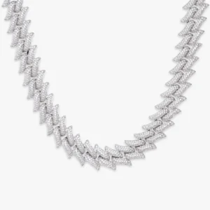 14MM Iced Out Spiked Cuban Link Chain