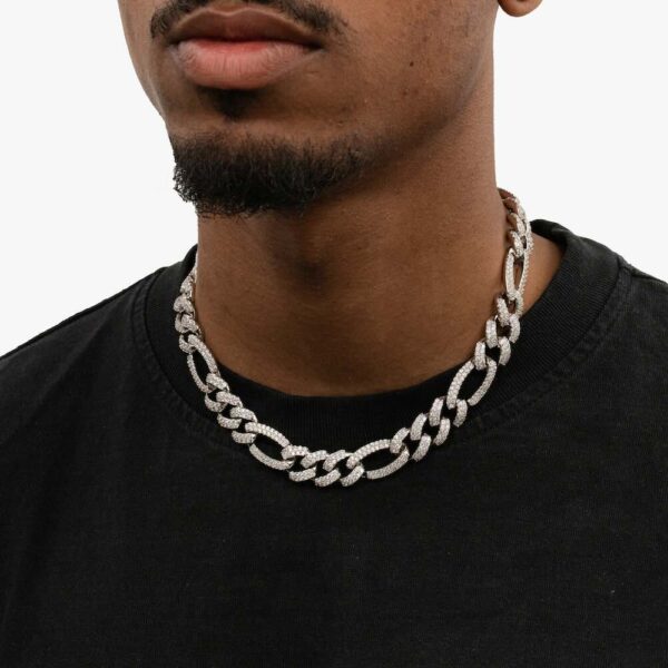 16MM Iced Out Figaro Chain 14K Gold - Image 2