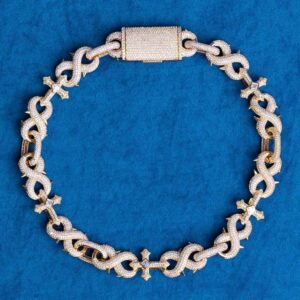 16MM Moissanite Infinity Cross Link Chain
