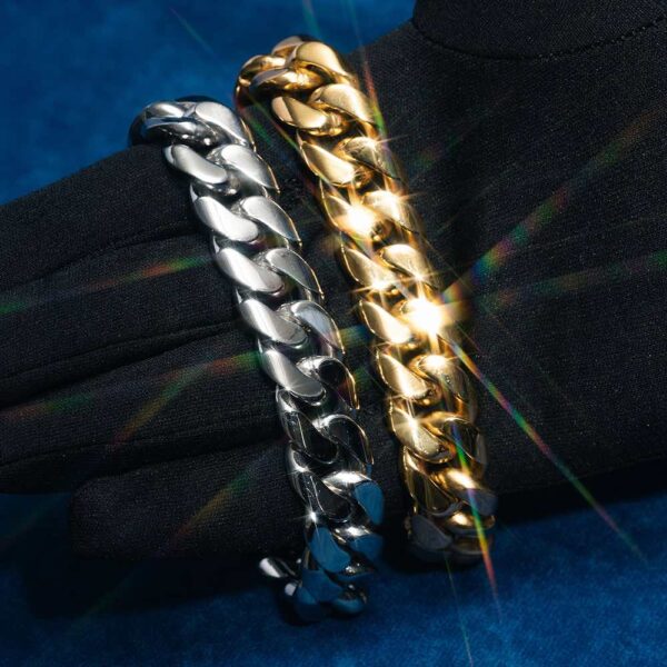 18MM Cuban Link Chain 14K White Gold - Image 3