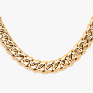 18MM Cuban Link Chain 14K Gold