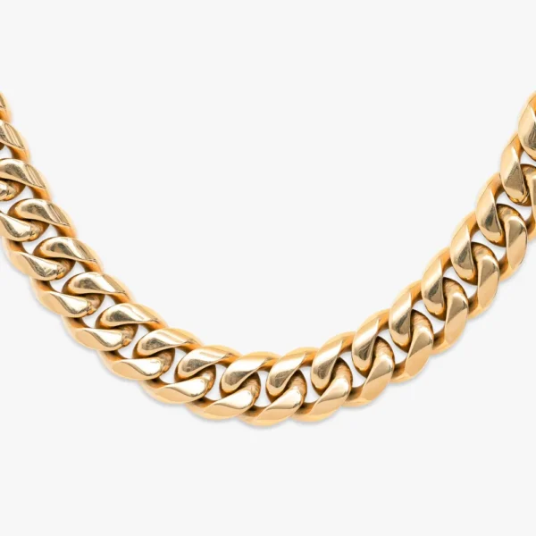 18MM Cuban Link Chain 14K Gold