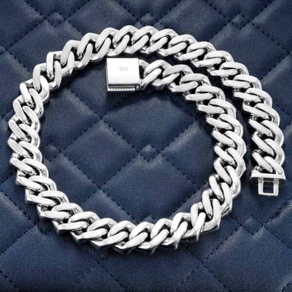 18MM Baguette Moissanite Miami Cuban Link Chain 14K Gold - Image 2