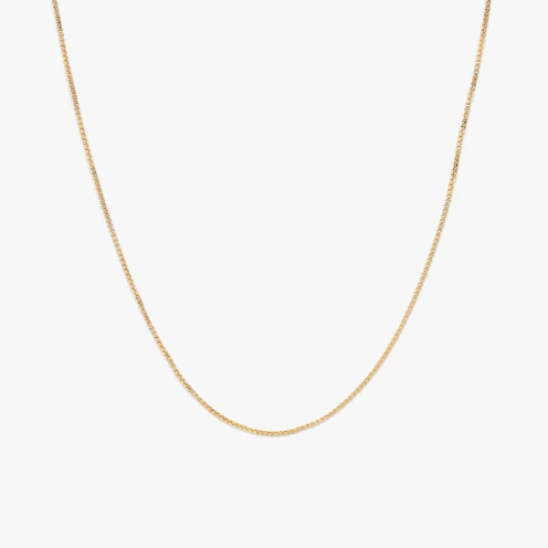 1MM Box Link Chain 14K Gold