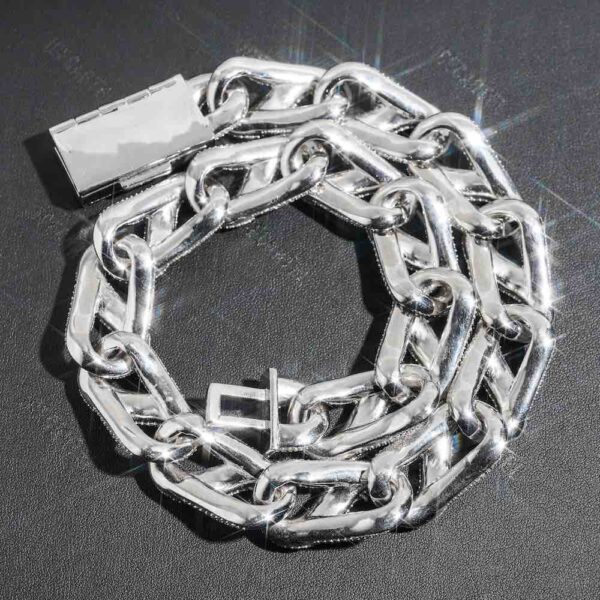 20MM Iced Out Paper Clip Infinity Chain - Image 2