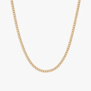 2MM Curb Link Chain 14K Gold