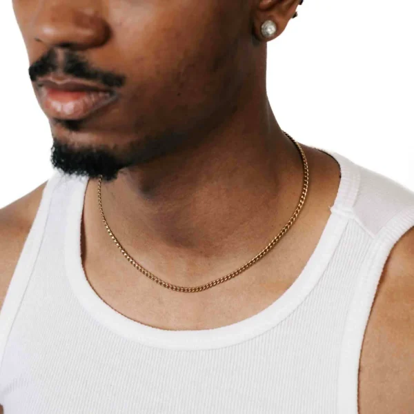 2MM Curb Link Chain 14K Gold - Image 2