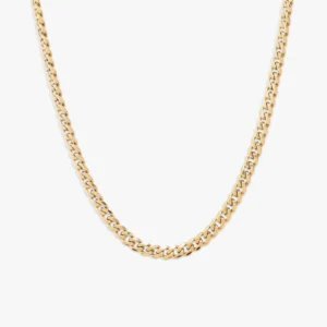 3MM Curb Link Chain 14K Gold