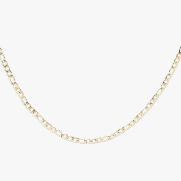 3MM Figaro Chain 14K Gold
