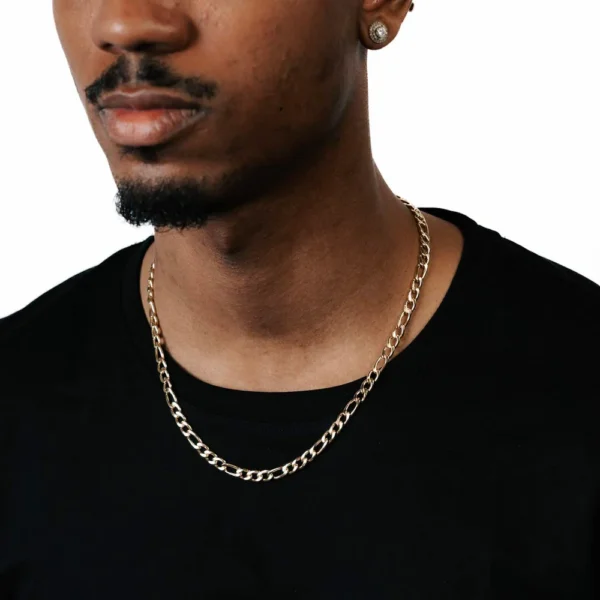 3MM Figaro Chain 14K Gold - Image 2
