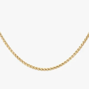3MM Wheat Link Chain 14K Gold