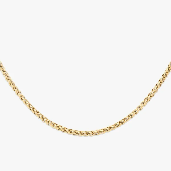 3MM Wheat Link Chain 14K Gold