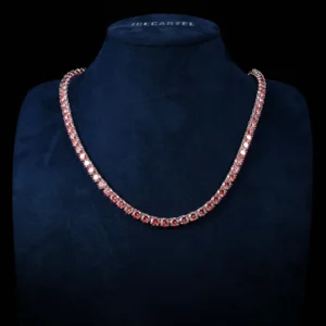 4MM Red Moissanite Tennis Chain