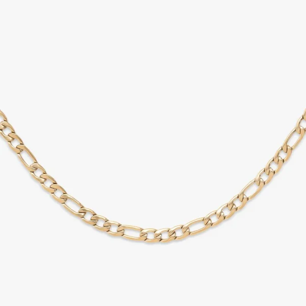 4MM Figaro Chain 14K Gold
