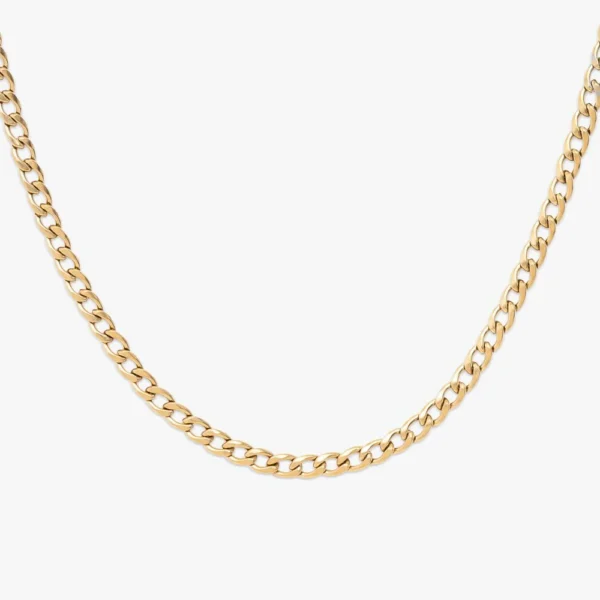 4MM Curb Link Chain 14K Gold