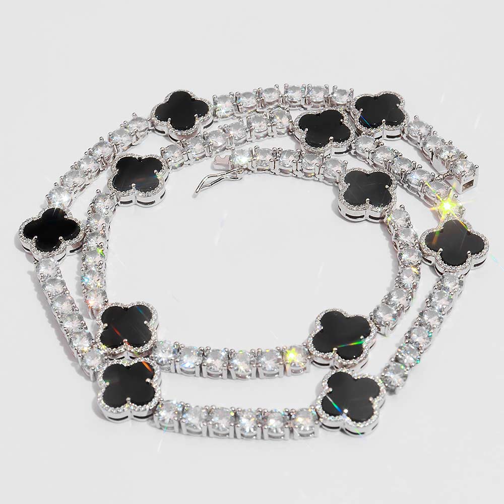5MM Agate Moissanite Tennis Chain 14K Gold - Image 3