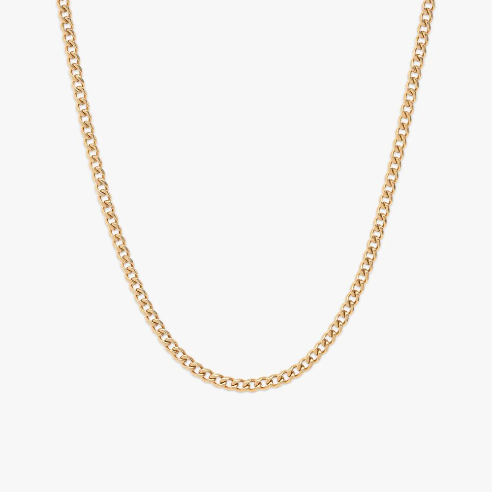 6MM Cuban Link Chain 14K Gold
