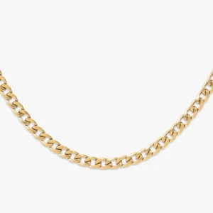 6MM Curb Link Chain 14K Gold