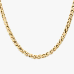 7MM Wheat Link Chain 14K Gold