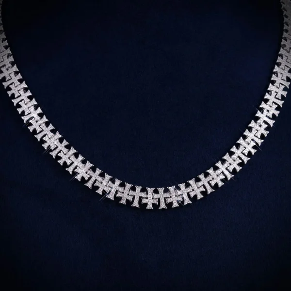 8MM VVS Cross Link Chain 14K Gold