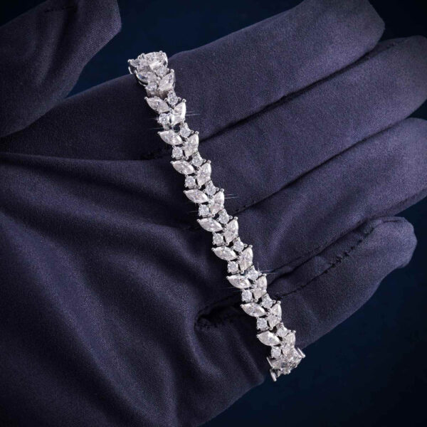 9MM Moissanite Eternal Harmony Tennis Bracelet 14K Gold - Image 3