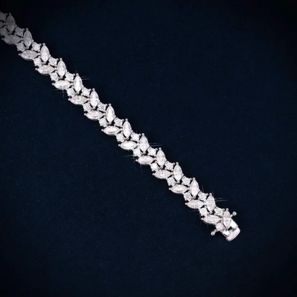 9MM Moissanite Eternal Harmony Tennis Bracelet 14K Gold - Image 2